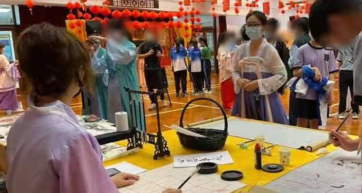 書斋體驗毛筆字攤位