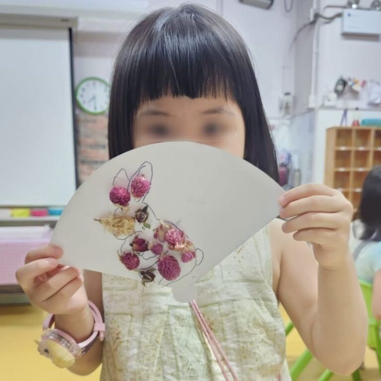 乾花團扇 中秋
